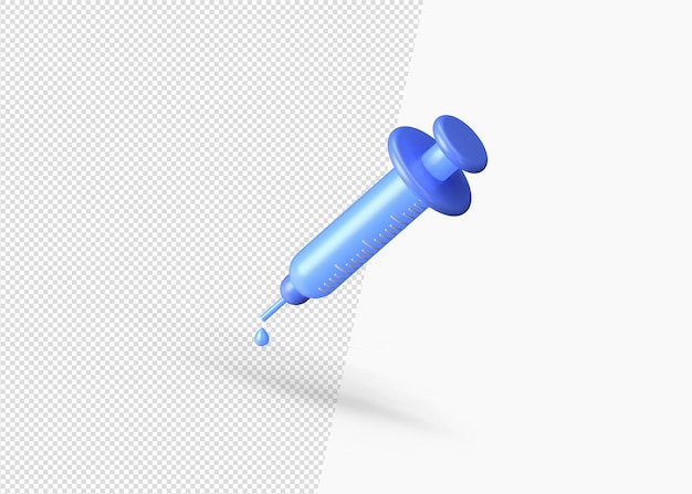 Modelo realista de injeção de seringa em 3D