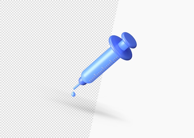 PSD modelo realista de injeção de seringa em 3d