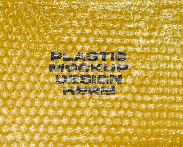PSD modelo realista de plástico transparente