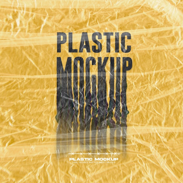 PSD modelo realista de plástico transparente