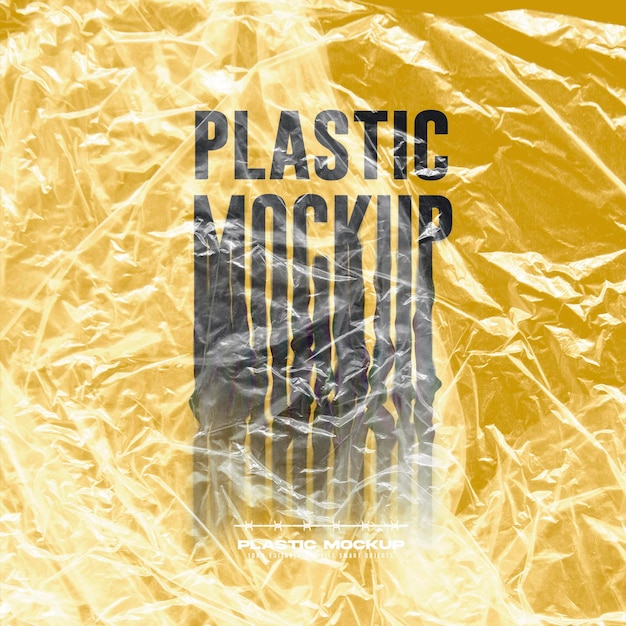 PSD un modelo realista de plástico transparente