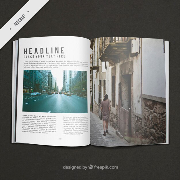 PSD modelo de revista de viaje
