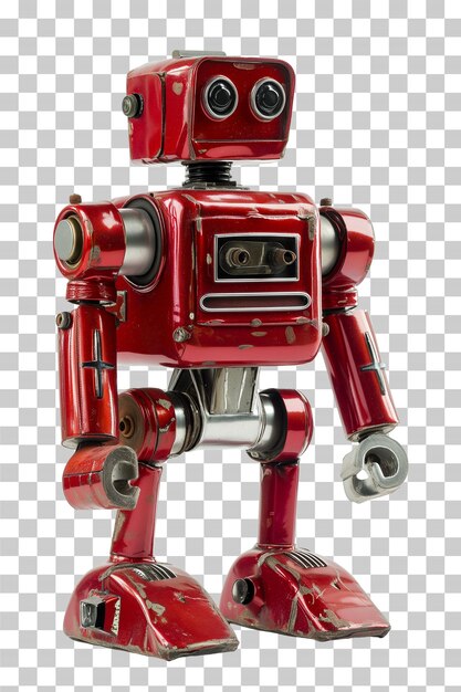 PSD el modelo de robot rojo aislado