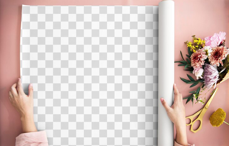 PSD modelo de rollo de papel png transparente