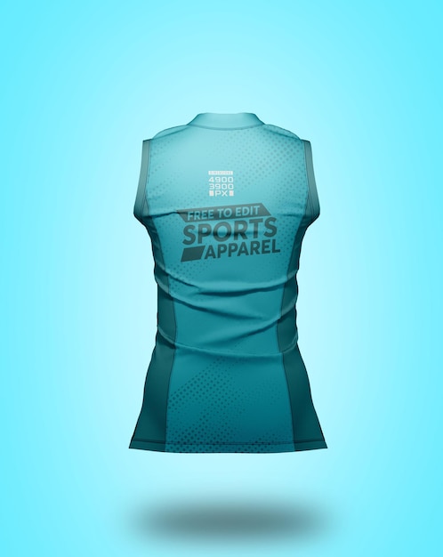 Modelo de ropa deportiva sin mangas para mujeres