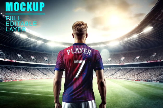 modelo de ropa de jugador de fútbol masculino