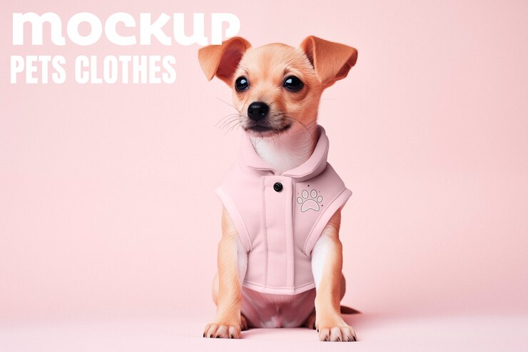 PSD modelo de ropa para mascotas linda