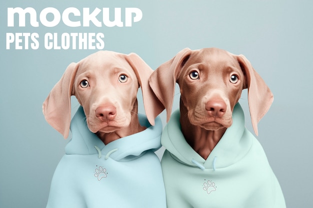 PSD modelo de ropa para mascotas linda