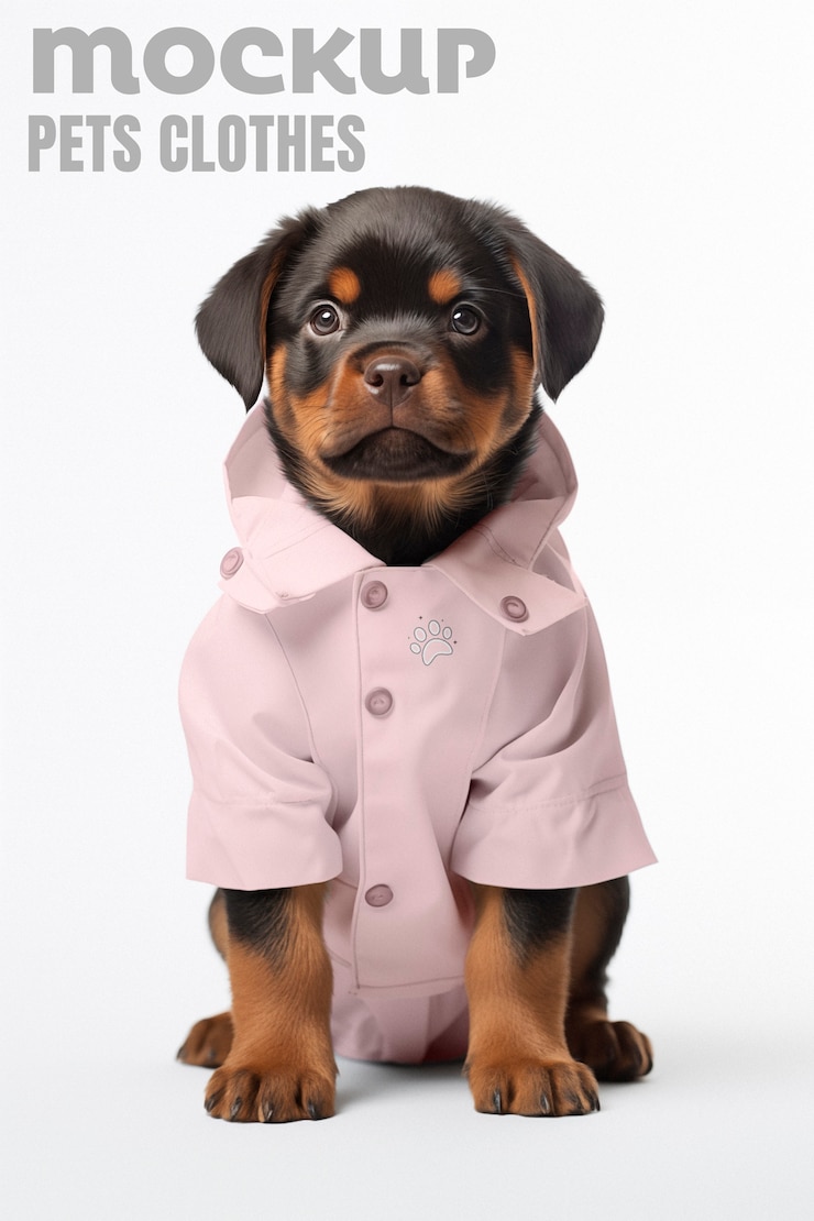 PSD modelo de ropa para mascotas linda