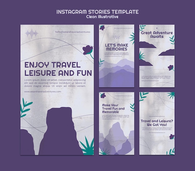 Modelo simples de histórias ilustrativas do Instagram