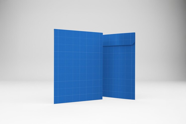 Modelo de sobre azul