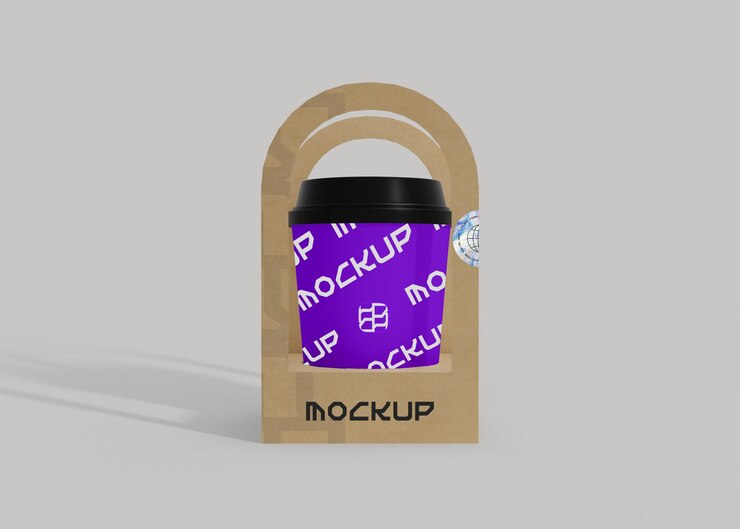 PSD modelo de soporte para tazas de café