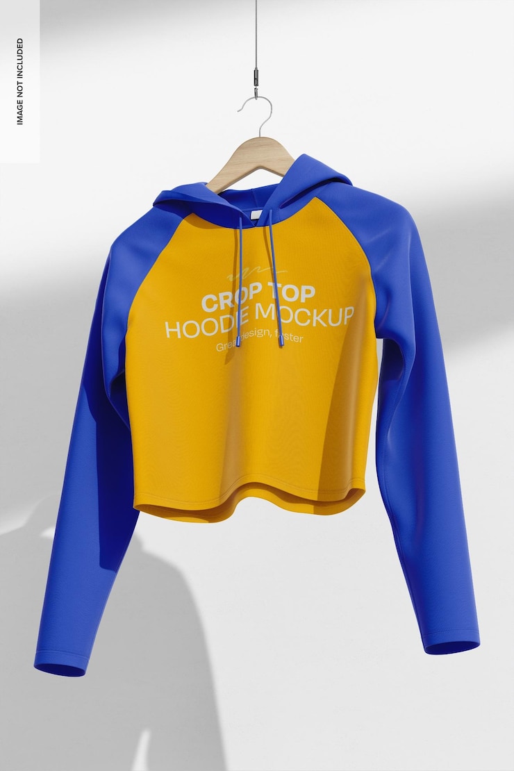 PSD modelo de sudadera con capucha para mujeres colgada