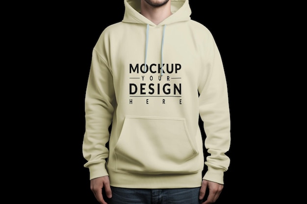 PSD modelo de sudadera con capucha