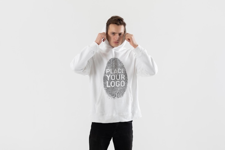 PSD modelo de sudadera con capucha