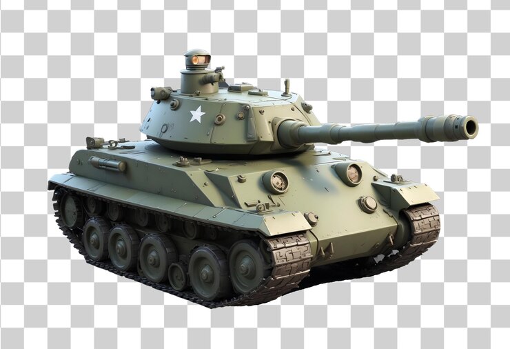 PSD un modelo de tanque con la palabra ejército en el frente