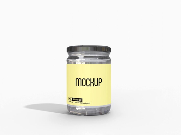 Modelo de tapa metálica de frasco de vidrio en formato PSD