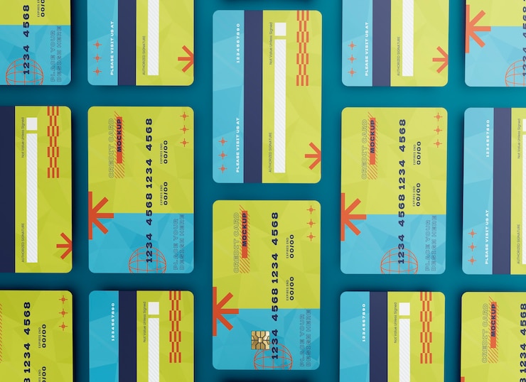 PSD modelo de tarjeta de crédito de la parte superior