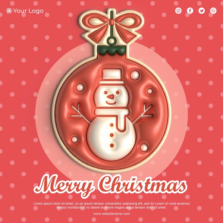 PSD modelo de tarjeta de felicitación de feliz navidad