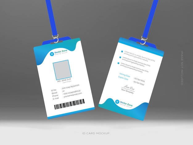 Modelo de tarjeta de identificación moderna