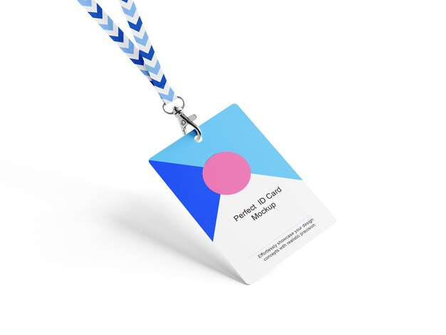 Modelo de tarjeta de identificación de plástico