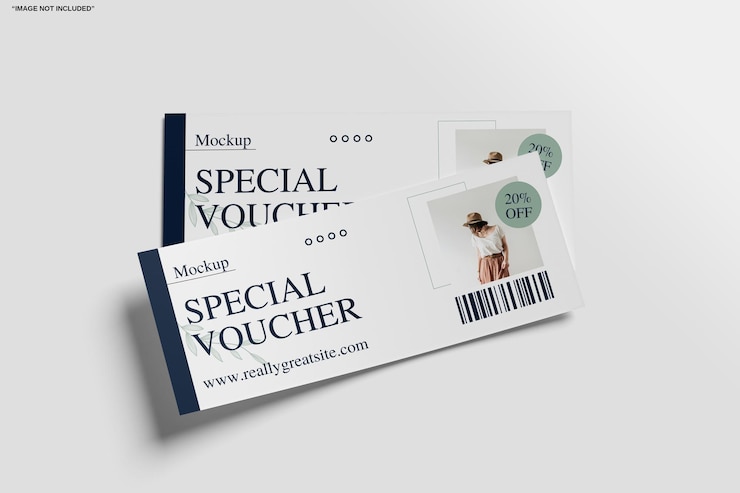 PSD modelo de tarjeta de regalo de vales especiales