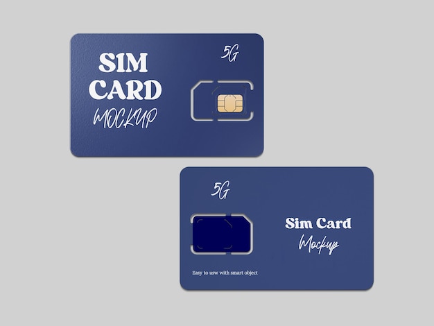 PSD modelo de tarjeta sim modelo de tarjeta de plástico