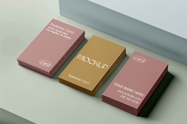 Modelo de tarjeta de visita desde arriba