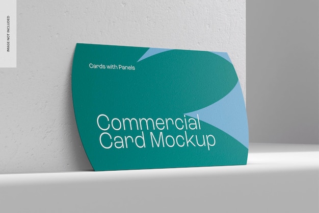 Modelo de tarjeta de visita comercial inclinado