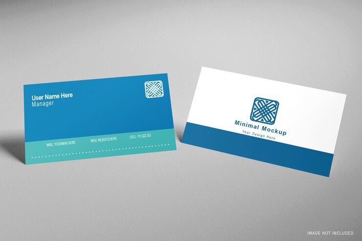 Modelo de tarjeta de visita mínimo PSD de primera calidad