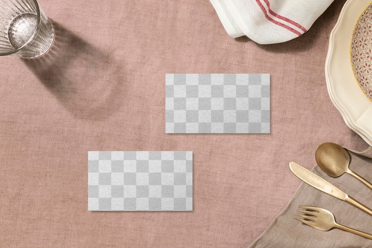 PSD modelo de tarjeta de visita png para un restaurante