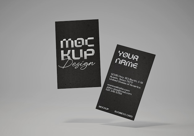 Modelo de tarjeta de visita en primer plano