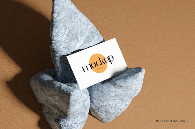 PSD modelo de tarjeta de visita psd en piedra y rocas