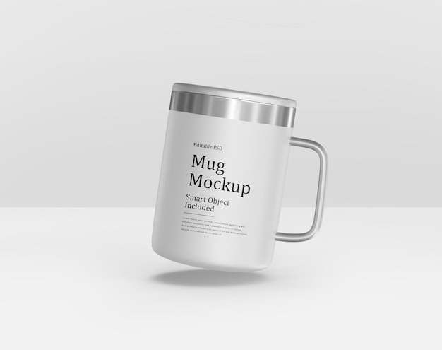 Modelo de taza de acero inoxidable fotorrealista