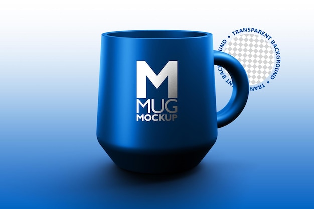 PSD modelo de taza azul moderno