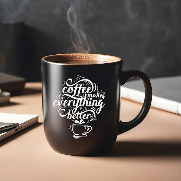 PSD modelo de taza de café en formato psd