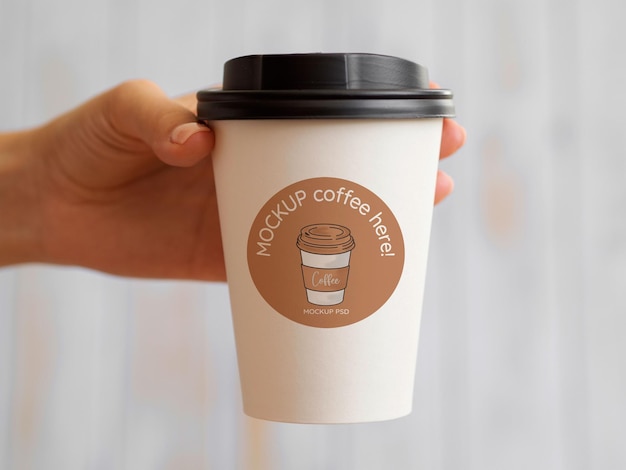 modelo de taza de café de papel