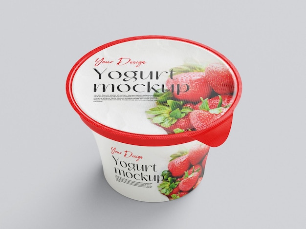Modelo de taza de helado de yogur de plástico