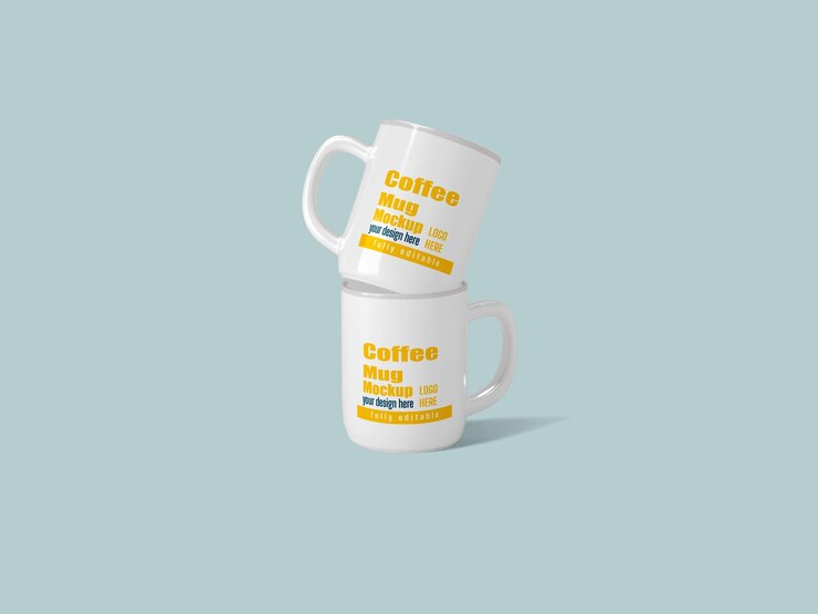 Modelo de tazas de café apiladas