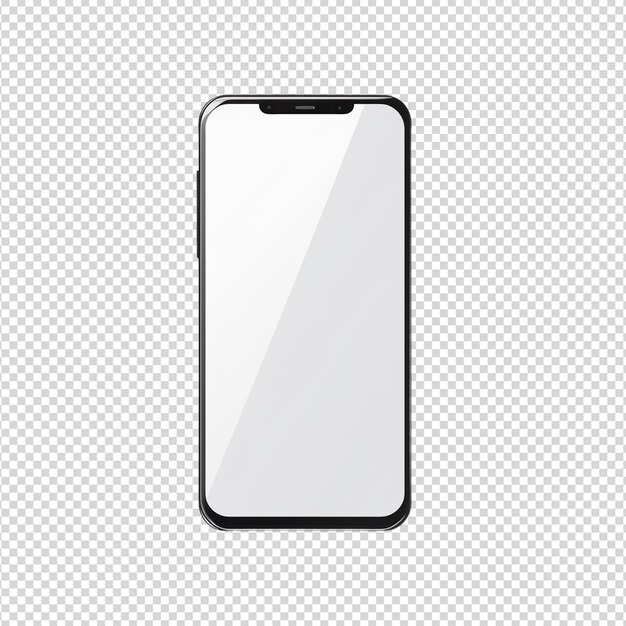 PSD modelo de teléfono aislado en fondo blanco