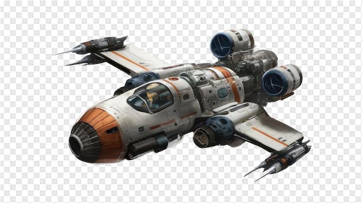 PSD un modelo de un transbordador espacial con una nave espacial en la parte delantera