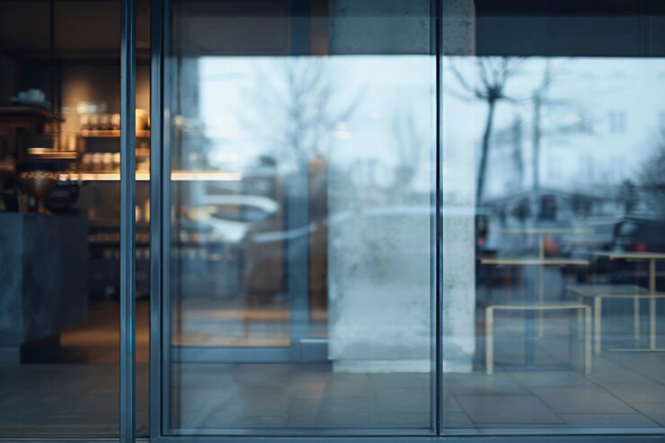 PSD modelo de ventana de la cafetería