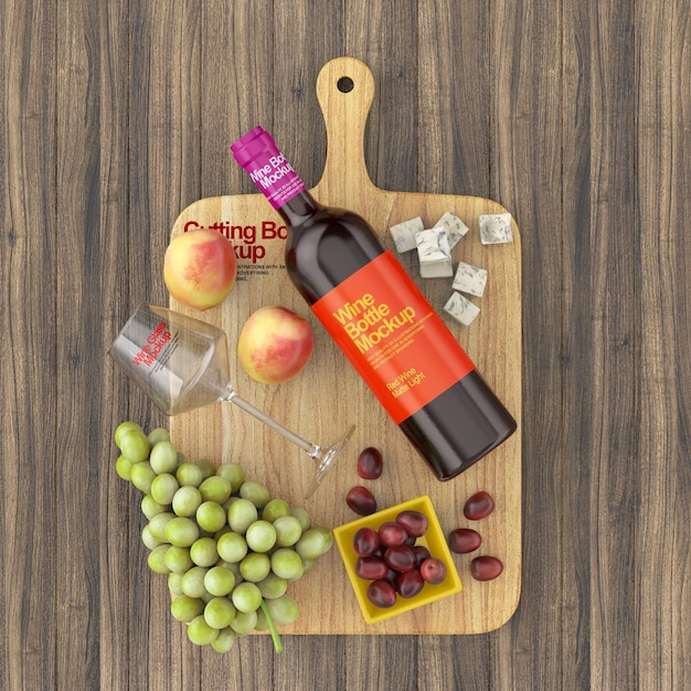Modelo de vino en la tabla de corte 3