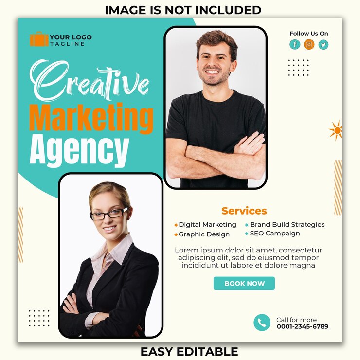 Modelos de carteles de las agencias de marketing digital