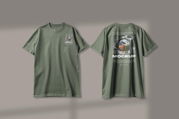 Modelos de camisa dianteira e traseira