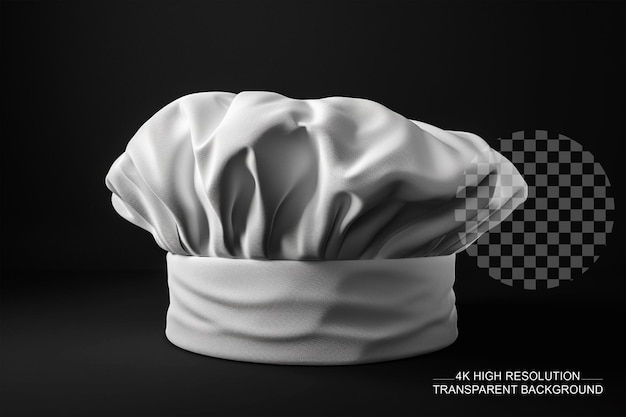 Modelos de chapéus de chef toque de padeiro branco design realista em fundo transparente