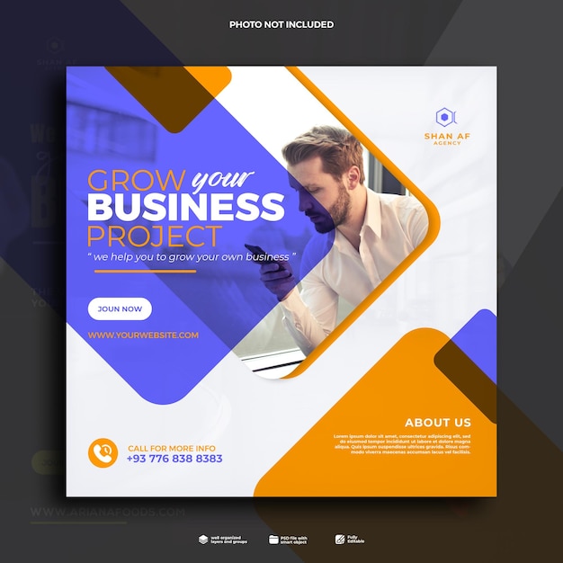 modelos de design de anúncios de negócios criativos agência de marketing digital banner de promoção