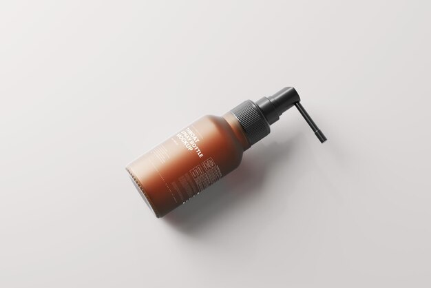 Modelos de garrafa de spray de vidro âmbar fosco