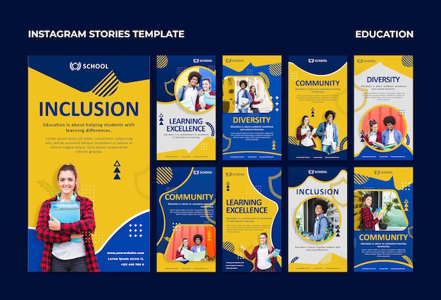 Modelos de história do Instagram para educação com foto