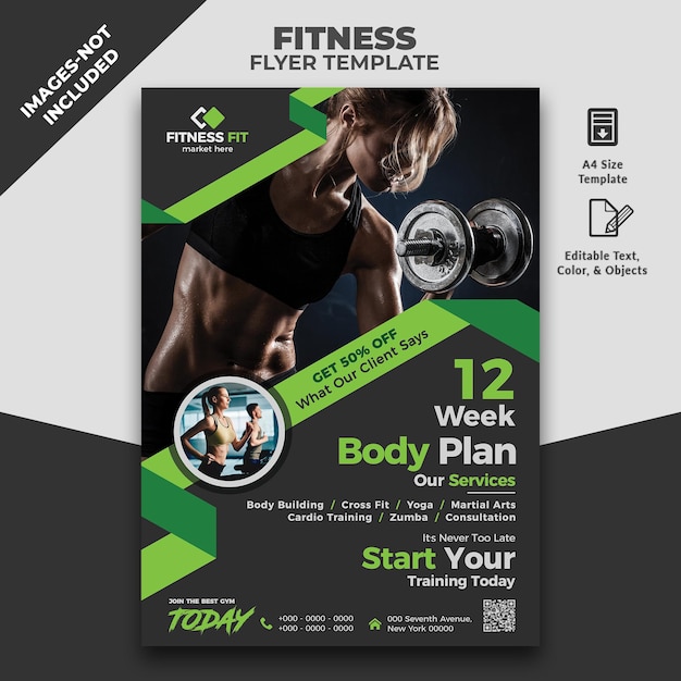 Modelos de panfletos de fitness